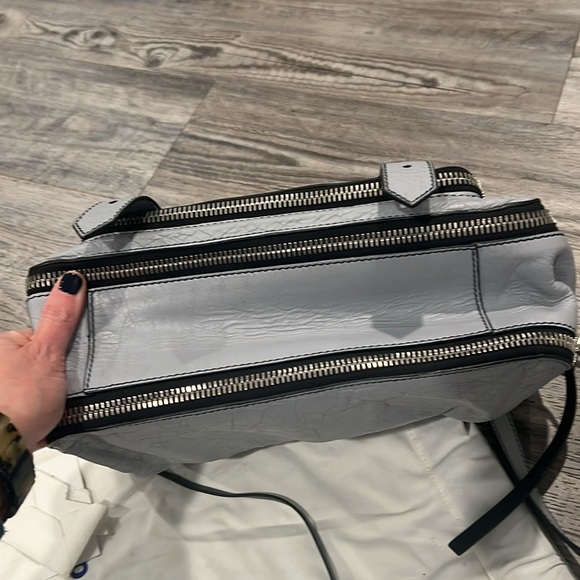 Proenza Schouler PS1 Zip Paper Lambskin Leather Dove Grey Shoulder Bag - Picture 15 of 16